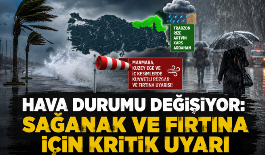 Hava Durumu Değişiyor: Sağanak ve Fırtına İçin Kritik Uyarı