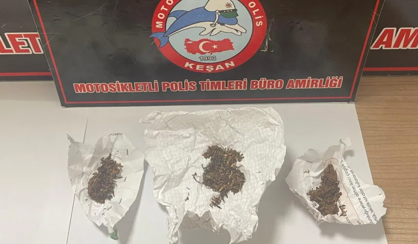 Keşan'da uyuşturucuya 2 gözaltı