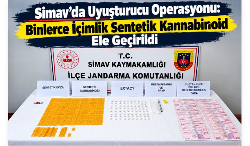 Simav’da Uyuşturucu Operasyonu: Binlerce İçimlik Sentetik Kannabinoid Ele Geçirildi