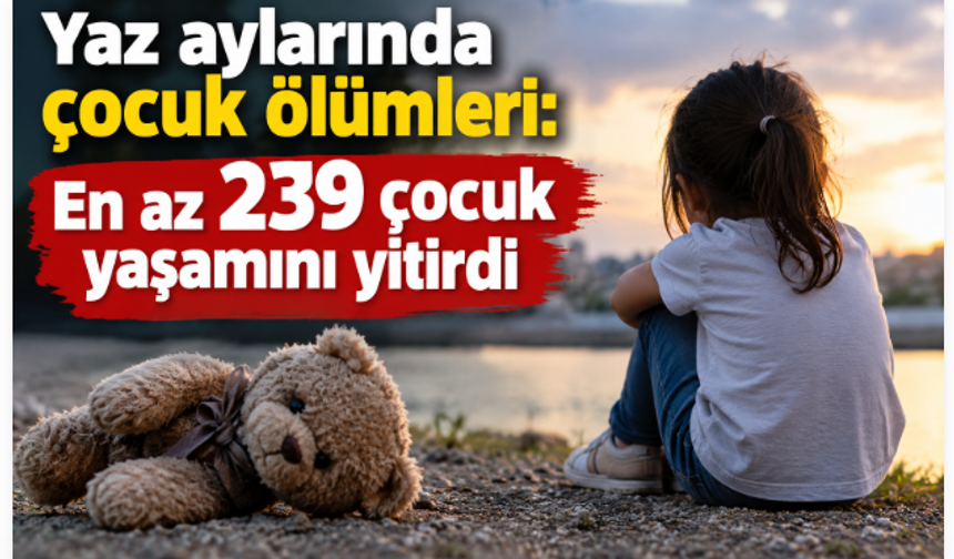 Yaz aylarında çocuk ölümleri: En az 239 çocuk yaşamını yitirdi