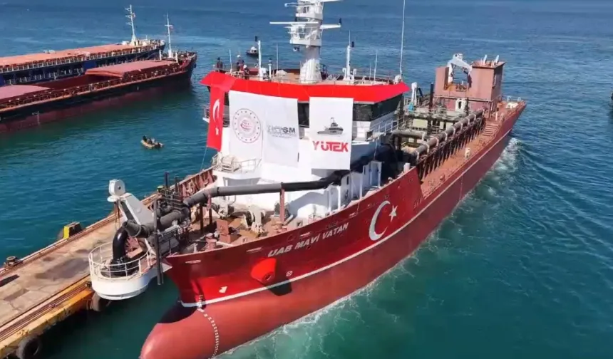 Yerli dizaynla ilk emici özellikli tarama gemisi mavi sularda