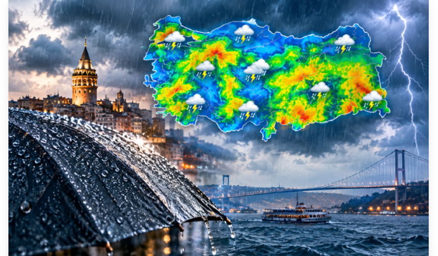 Meteoroloji uyardı! Sağanak ve fırtına birçok ili etkisi altına alacak