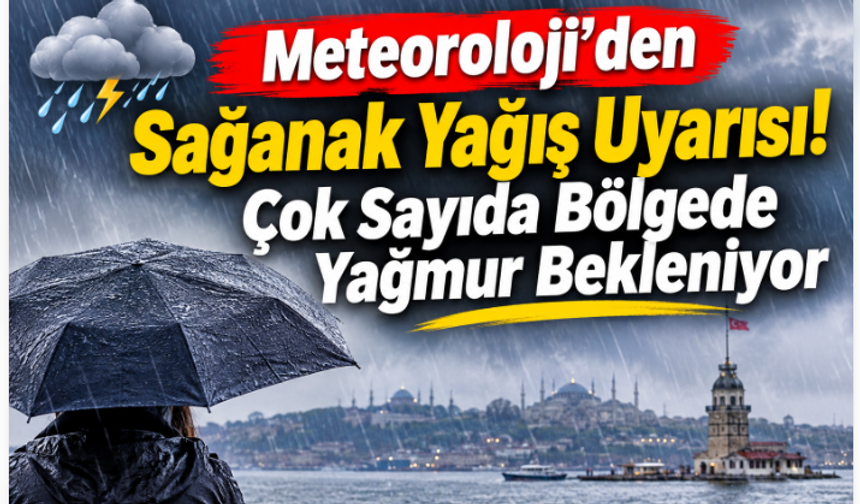 Meteoroloji’den Sağanak Yağış Uyarısı! Çok Sayıda Bölgede Yağmur Bekleniyor